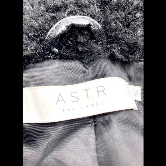 ASTR - The Label Black Faux Fur Cafe Jacket - Sz Sm - Picture 8 of 12
